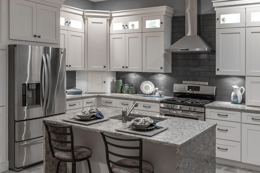 AG2418 - Appliance Garage - White Shaker