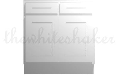 B33 - 33" Wide Double Door & Double Drawer Base Cabinet