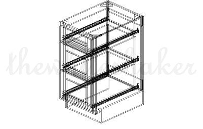 DB18 - 18" Wide Drawer Base Cabinet