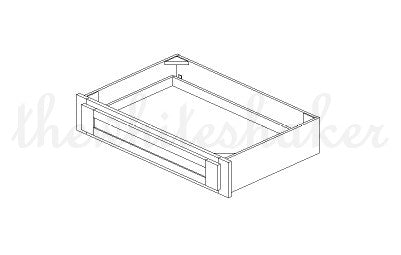 UCD36 - 36" Wide Under Counter Knee Drawer
