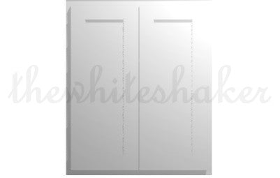 W3036 - 30" Wide 36" High, Double Door Wall Cabinet