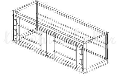 W3612 - 36" Wide 12" High, Bridge Wall Cabinet