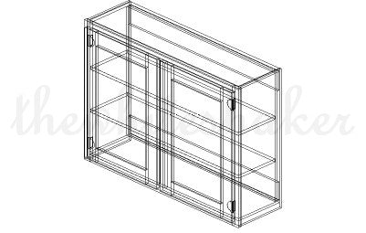 W4230 - 42" Wide 30" High, Double Door Wall Cabinet
