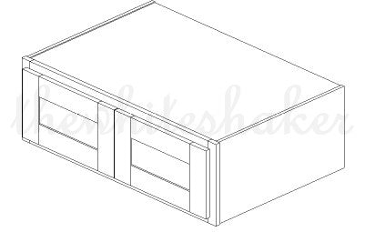 WR3612 - 36" Wide 12" High, Refrigerator Wall Cabinet