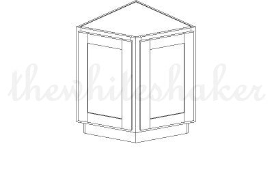 BA24 - Angled End Base Cabinet