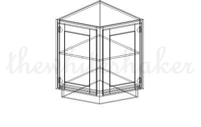 BA24 - Angled End Base Cabinet
