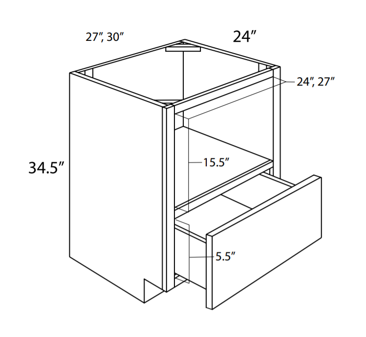 BMC30 - 30" Wide Base Microwave Cabinet