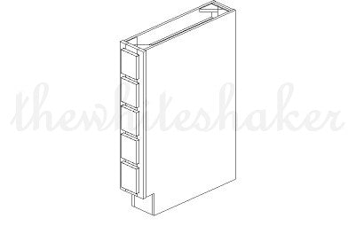BSD6 - 6" Wide Base Spice Drawer Cabinet