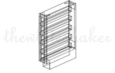BSD6 - 6" Wide Base Spice Drawer Cabinet