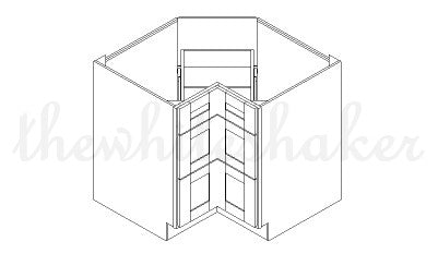 CDB36 - 36" Wide Corner Drawer Base Cabinet