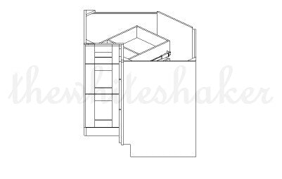CDB36 - 36" Wide Corner Drawer Base Cabinet