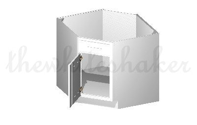 DCSB36 - 36" Wide Diagonal Corner Sink Base Cabinet