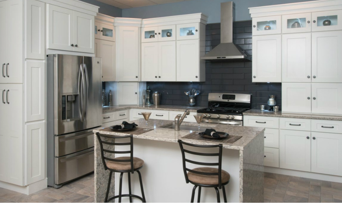 Example White Shaker Kitchen with our Cabinetry