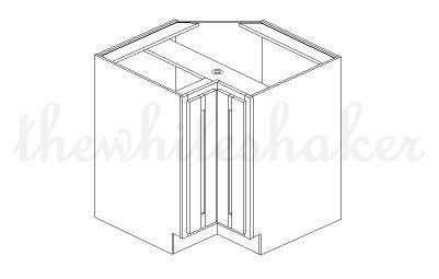 LS3312 - 33" Wide Lazy Susan Corner Base Cabinet