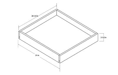 ROT33 - Universal Roll Out Tray for 33" Wide Base Cabinet