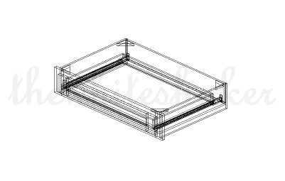 UCD36 - 36" Wide Under Counter Knee Drawer