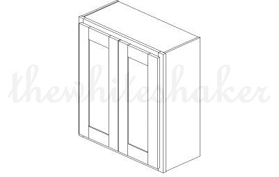W2730 - 27" Wide 30" High, Double Door Wall Cabinet