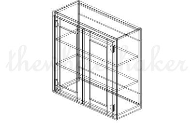 W3030 - 30" Wide 30" High, Double Door Wall Cabinet