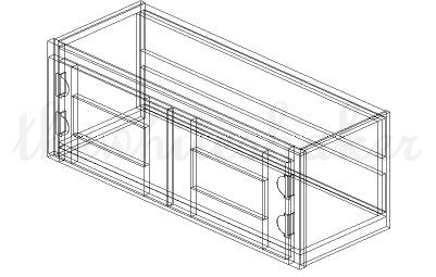 W3312 - 33" Wide 12" High, Bridge Wall Cabinet