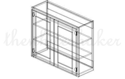 W3630 - 36" Wide 30" High, Double Door Wall Cabinet