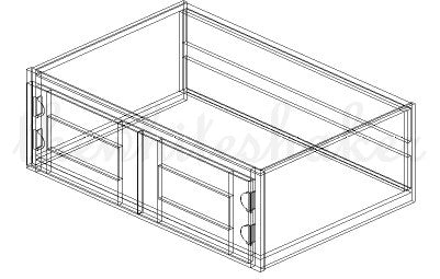 WR3612 - 36" Wide 12" High, Refrigerator Wall Cabinet