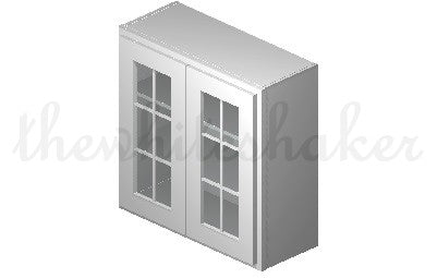 W3030 - 30" Wide 30" High, Double Door Wall Cabinet